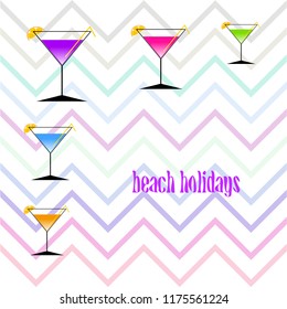 coctail summer holiday vector background