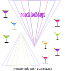 coctail summer holiday vector background