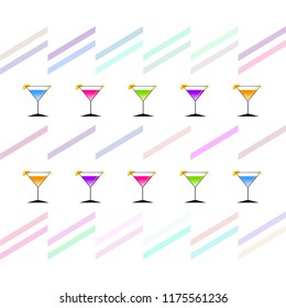 coctail summer holiday vector background
