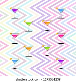 coctail summer holiday vector background