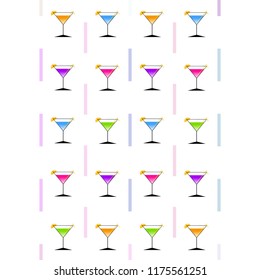 coctail summer holiday vector background