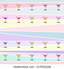 coctail summer holiday vector background