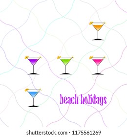 coctail summer holiday vector background