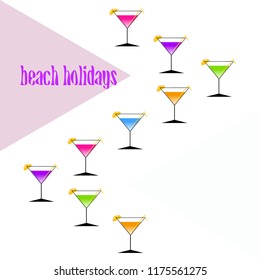 coctail summer holiday vector background