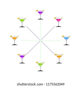 coctail summer holiday vector background