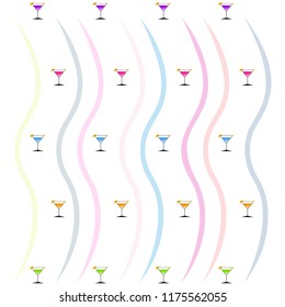 coctail summer holiday vector background
