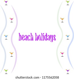 coctail summer holiday vector background