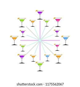 coctail summer holiday vector background