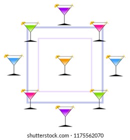 coctail summer holiday vector background