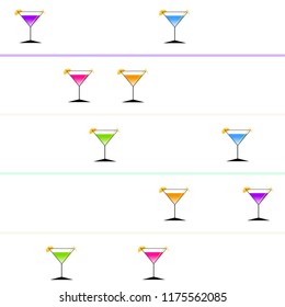 coctail summer holiday vector background