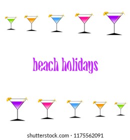 coctail summer holiday vector background