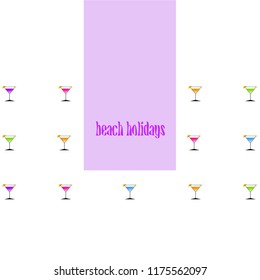 coctail summer holiday vector background