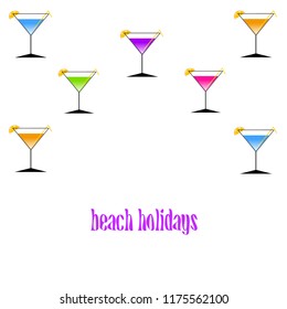 coctail summer holiday vector background