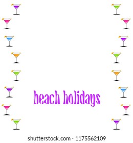 coctail summer holiday vector background