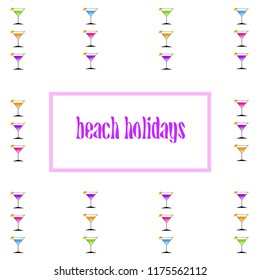 coctail summer holiday vector background