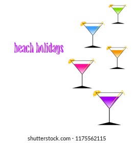 coctail summer holiday vector background