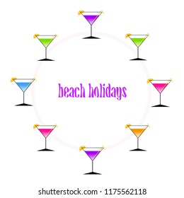 coctail summer holiday vector background