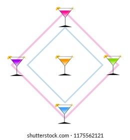 coctail summer holiday vector background