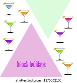 coctail summer holiday vector background