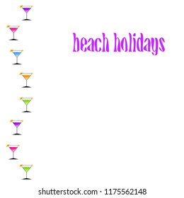 coctail summer holiday vector background