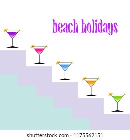 coctail summer holiday vector background