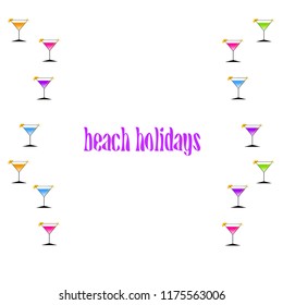 coctail summer holiday vector background