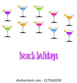 coctail summer holiday vector background