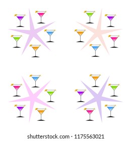 coctail summer holiday vector background