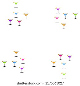 coctail summer holiday vector background