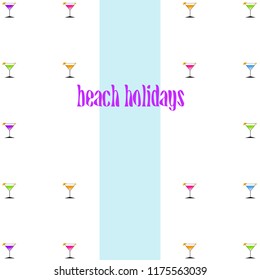 coctail summer holiday vector background