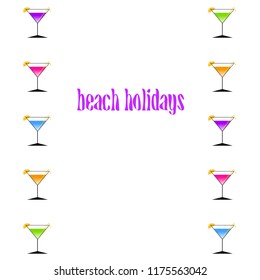 coctail summer holiday vector background