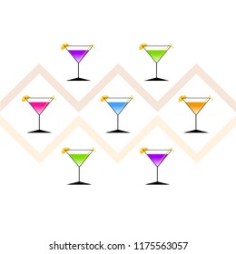 coctail summer holiday vector background