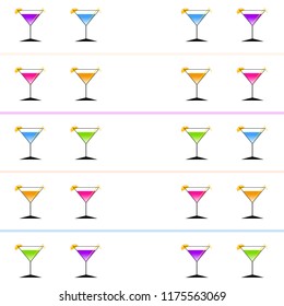 coctail summer holiday vector background