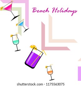 coctail summer holiday vector background