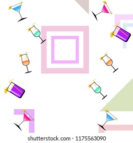 coctail summer holiday vector background
