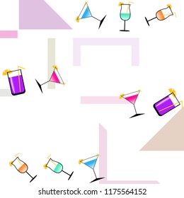 coctail summer holiday vector background