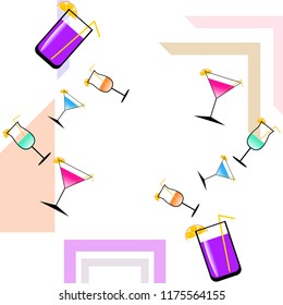 coctail summer holiday vector background