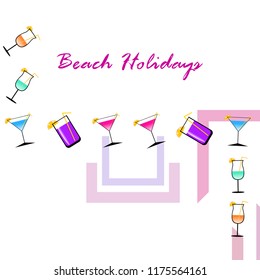 coctail summer holiday vector background