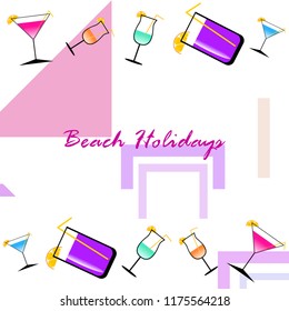 coctail summer holiday vector background