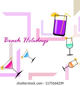 coctail summer holiday vector background