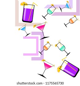 coctail summer holiday vector background