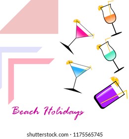 coctail summer holiday vector background