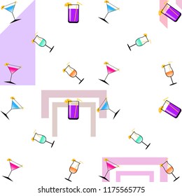 coctail summer holiday vector background