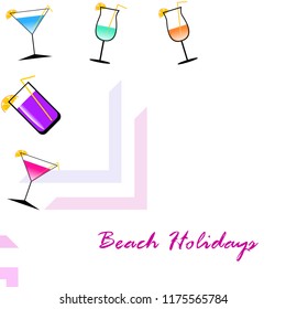 coctail summer holiday vector background