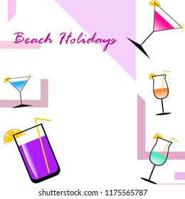 coctail summer holiday vector background
