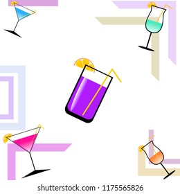 coctail summer holiday vector background