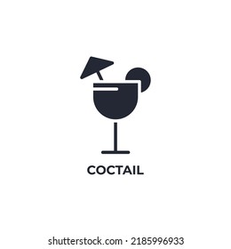 coctail vector icon. filled flat sign for mobile concept and web design. Symbol, logo illustration. Vector graphics