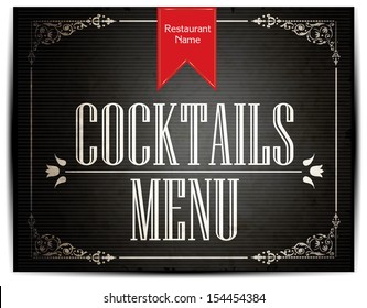 Coctails Menu Card Design template.
