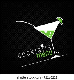 Coctails Menu Card Design template.