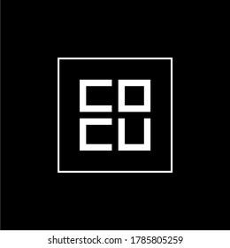 cocu / c0cu initial logo monogram, and can be editable